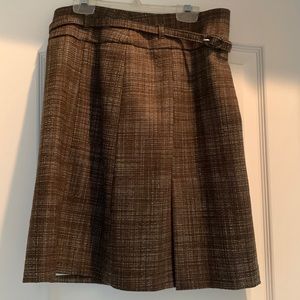 NWT Kenneth Cole Plaid Skirt with belt